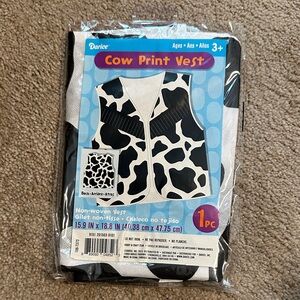 Darice Black and White Cow Print Vest